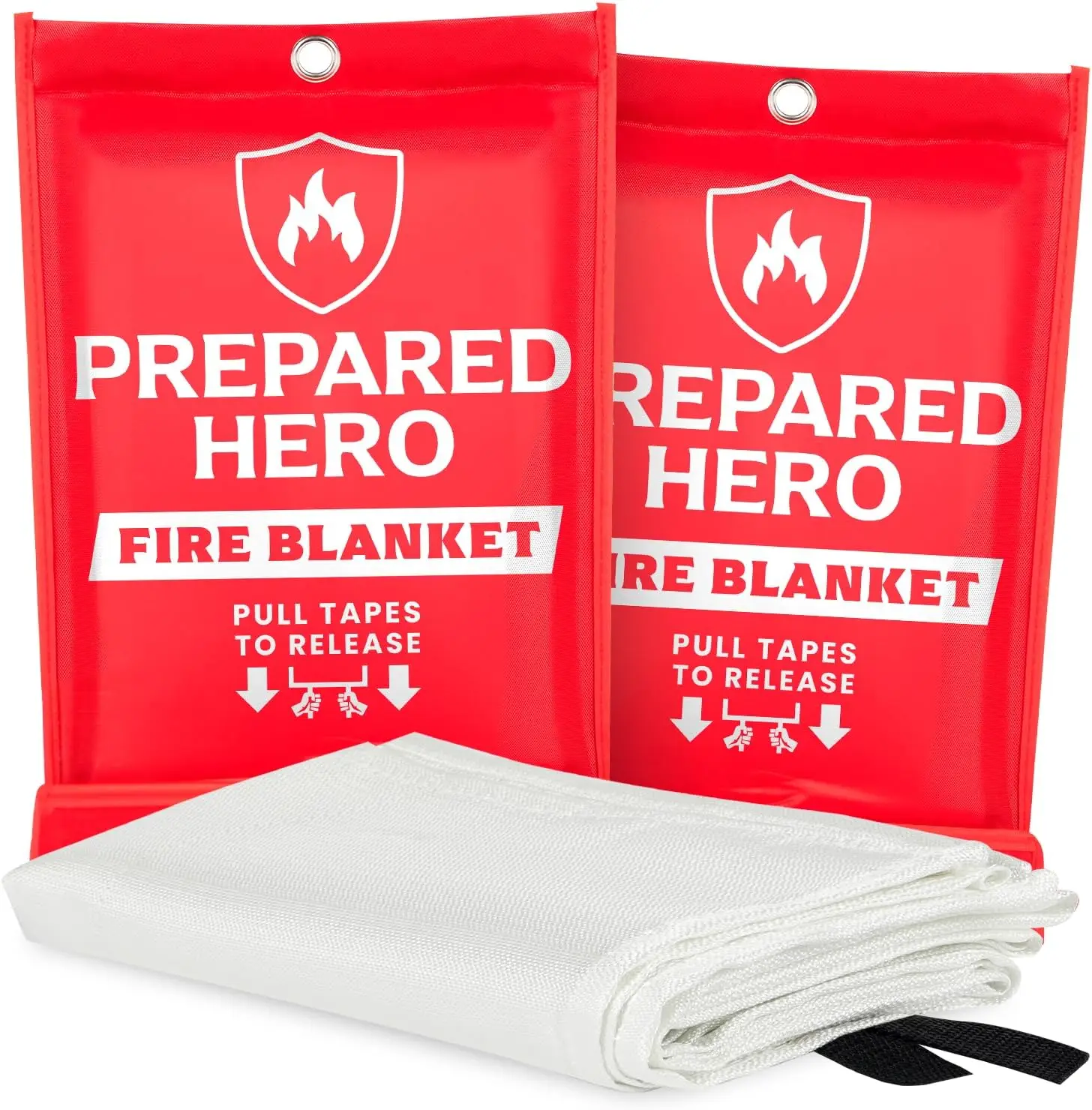 2-Pack 40"x40" Fire Blanket for Kitchen & Home Emergency, Fiberglass Fire Suppression
2-Pack 40"x40" Fire Blanket for Kitchen & Home Emergency, Fiberglass Fire Suppression