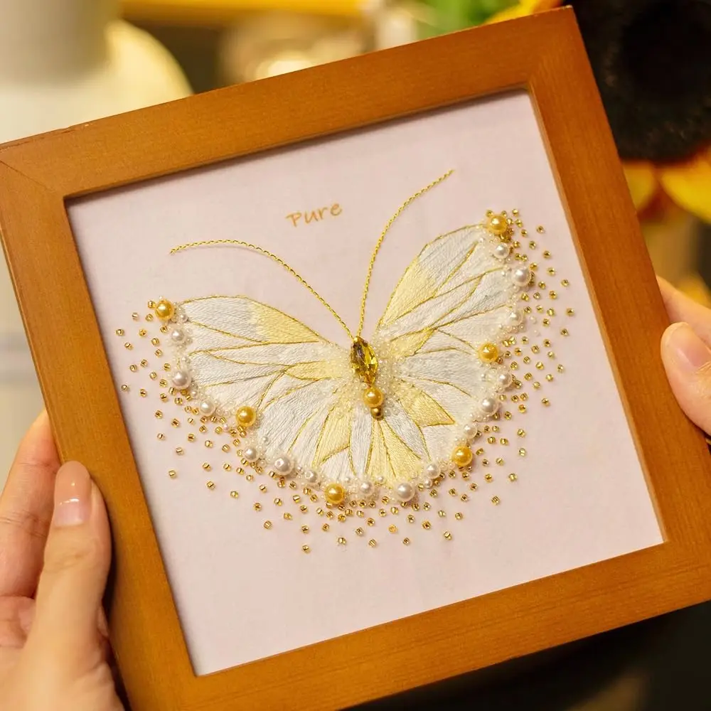 Beginner Embroidery Kit for Adults, Butterfly Cross Stitch Kits Include Embroidery Beads Threads Needles for Craft Lover Han
Beginner Embroidery Kit for Adults, Butterfly Cross Stitch Kits Include Embroidery Beads Threads Needles for Craft Lover Han