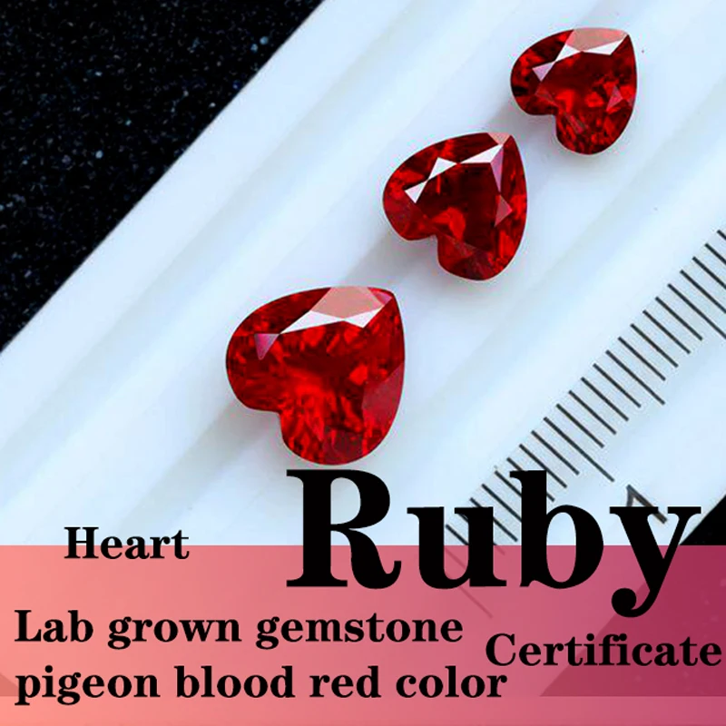 Synthesized Stones Ruby Pigeon Heart Cut Blood Red Color with Certificate DIY Jewelry Setting&Custom Design
Synthesized Stones Ruby Pigeon Heart Cut Blood Red Color with Certificate DIY Jewelry Setting&Custom Design