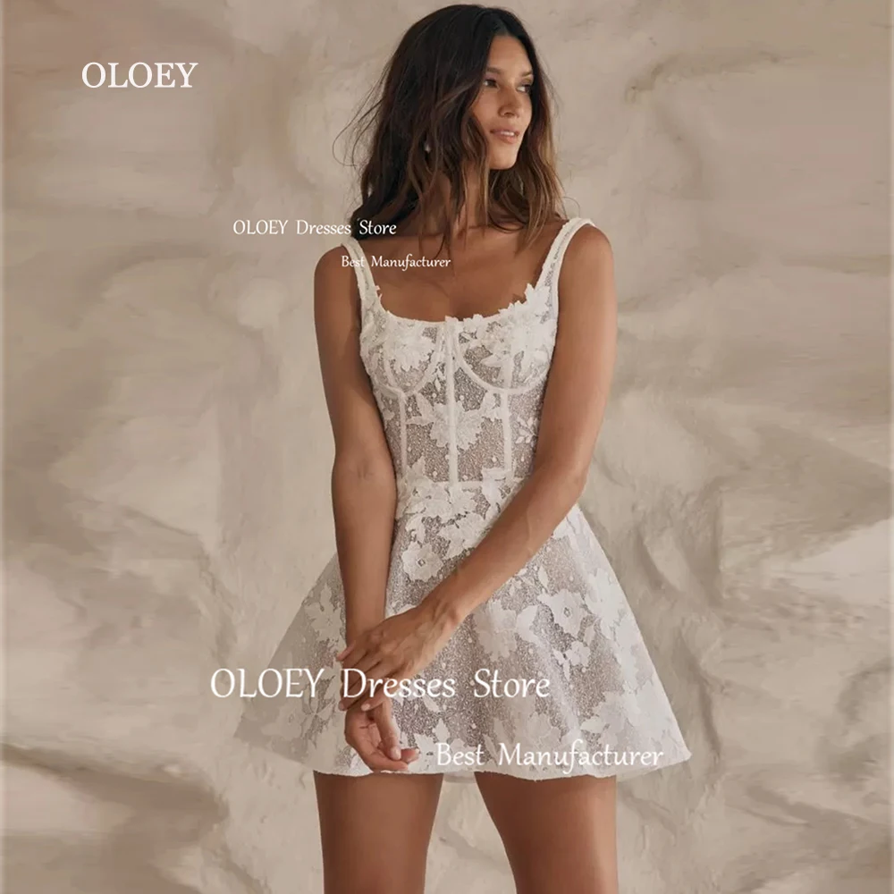 OLOEY 2024 Exquisite Wedding Dresses Appliqued 3D Flowers Lace A-Line Bridal Gowns Above Knee Length Zipper Back Custom Made
OLOEY 2024 Exquisite Wedding Dresses Appliqued 3D Flowers Lace A-Line Bridal Gowns Above Knee Length Zipper Back Custom Made