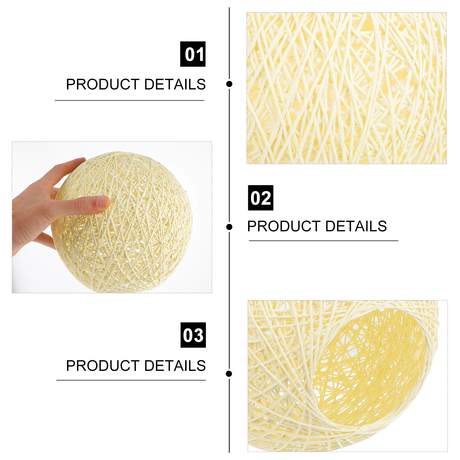 Woven Lampshade 20cm Beige Lighting Accessory Dust Proof Cover Ceiling Lamp Bedroom Decor Paper Rope Pendant Lampshade 
Woven Lampshade 20cm Beige Lighting Accessory Dust Proof Cover Ceiling Lamp Bedroom Decor Paper Rope Pendant Lampshade