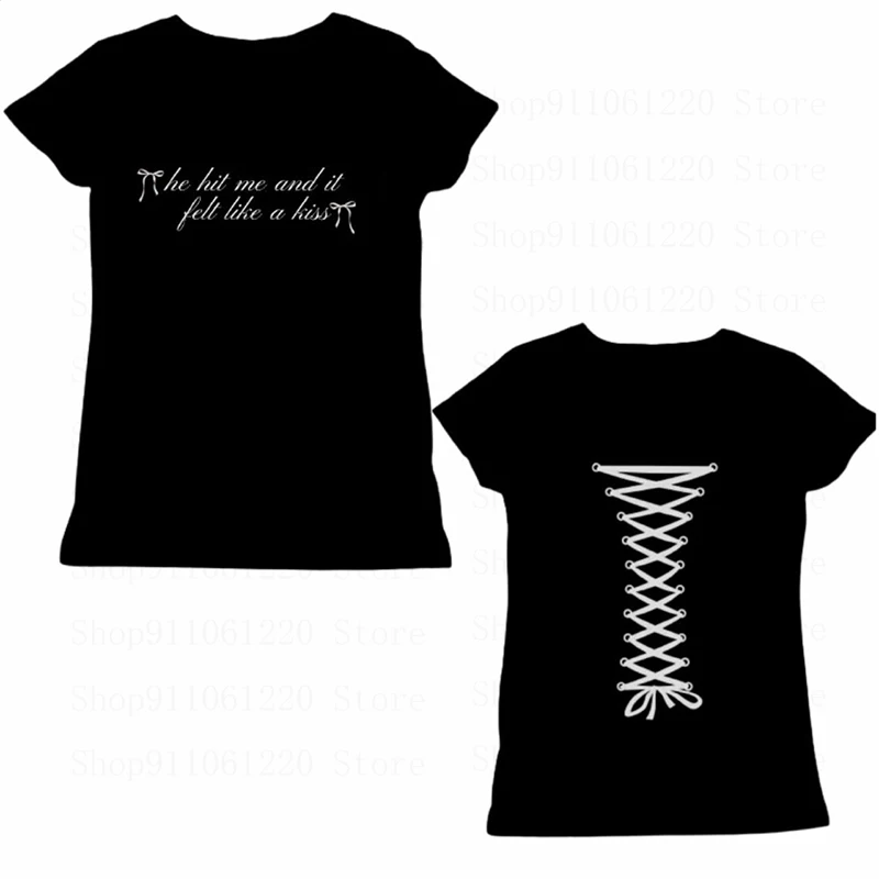 Pop letter printed Gothic T-shirt high street sexy Harajuku short sleeved aesthetic retro tight fashion top Y2k clothes punk
Pop letter printed Gothic T-shirt high street sexy Harajuku short sleeved aesthetic retro tight fashion top Y2k clothes punk