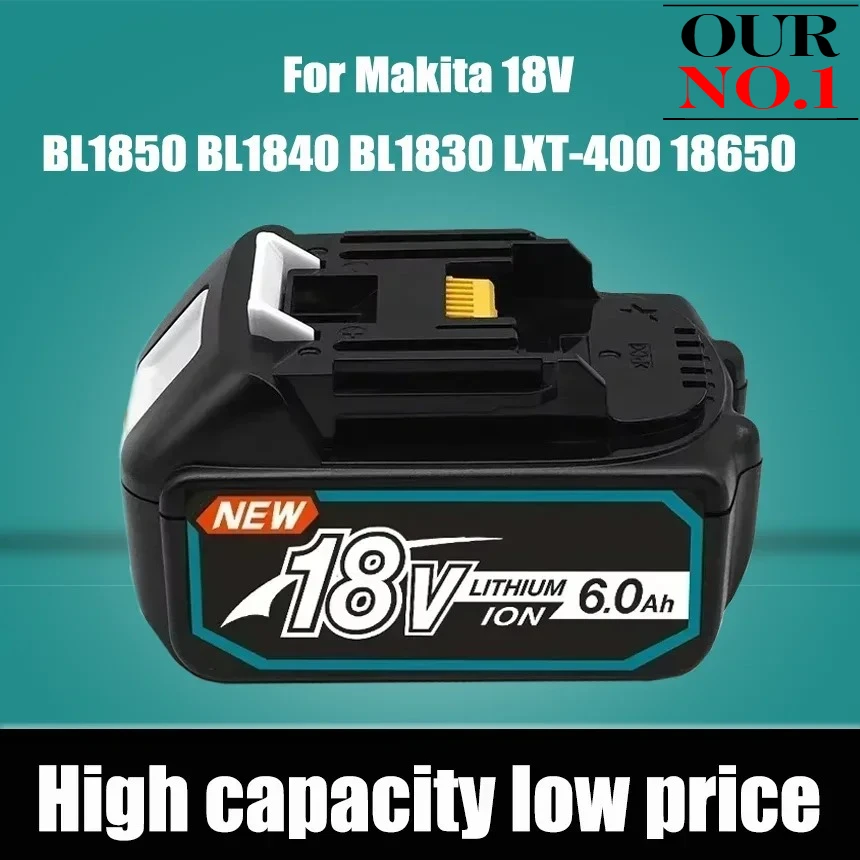 For Makita 18V 6.0Ah Battery BL1850 BL1840 BL1830 BL1820 Compatible with Makita Tool battery DC18RA DC18RC DC18RD+ Charger
For Makita 18V 6.0Ah Battery BL1850 BL1840 BL1830 BL1820 Compatible with Makita Tool battery DC18RA DC18RC DC18RD+ Charger