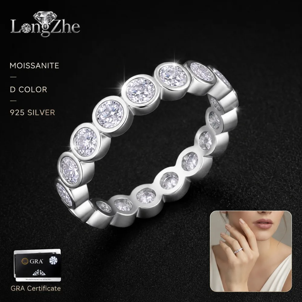 Moissanite Ring S925 Sterling Silver 0.1CT 18-Stone Round Cut Full Eternity Band for Women Anniversary Gift
Moissanite Ring S925 Sterling Silver 0.1CT 18-Stone Round Cut Full Eternity Band for Women Anniversary Gift