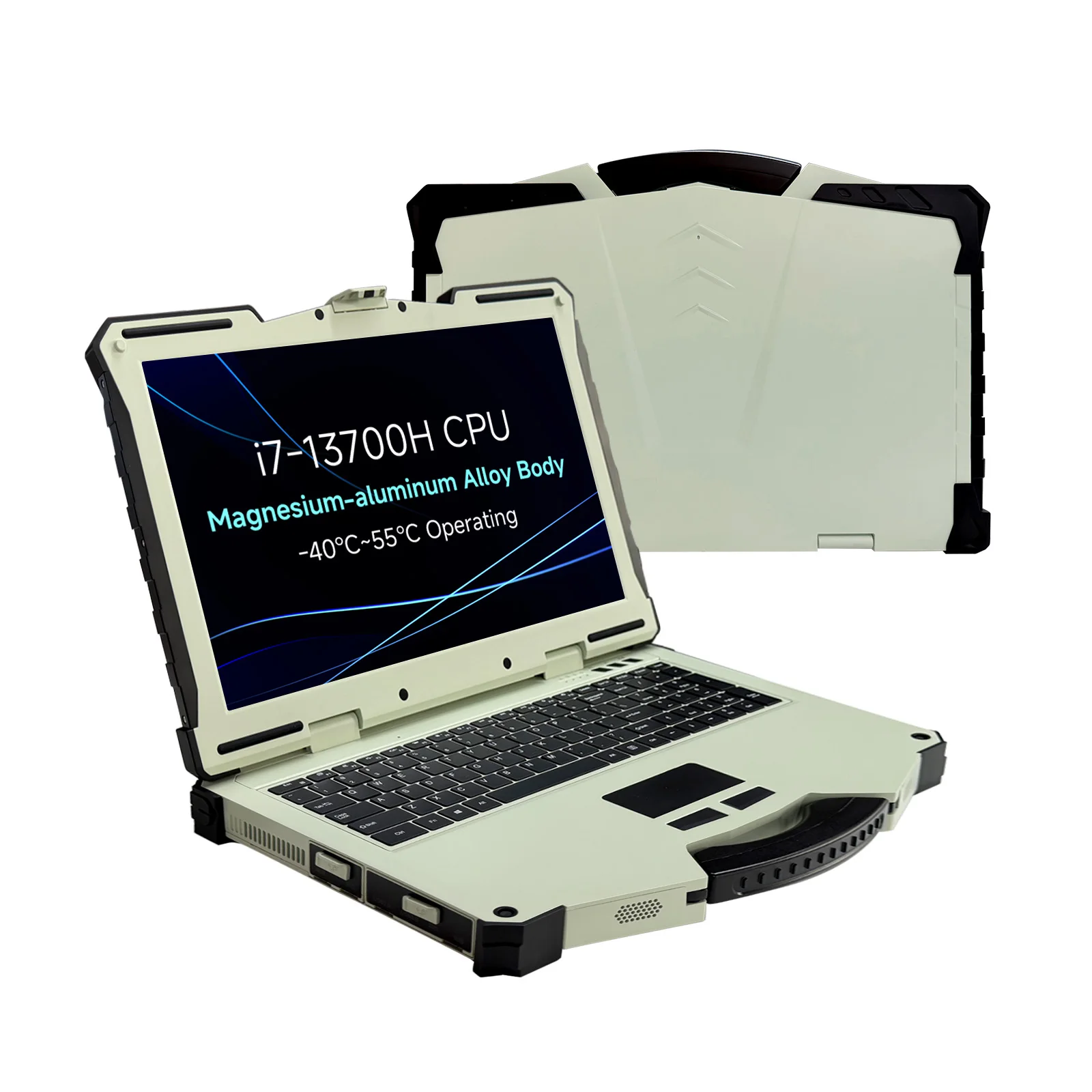 15.6" Fully Rugged Metal Laptop I7-13700H Discrete Graphics Card 1000 Nits Touchscreen 4G/5G Win11 MIL-STD-810G Tough Computer
15.6" Fully Rugged Metal Laptop I7-13700H Discrete Graphics Card 1000 Nits Touchscreen 4G/5G Win11 MIL-STD-810G Tough Computer