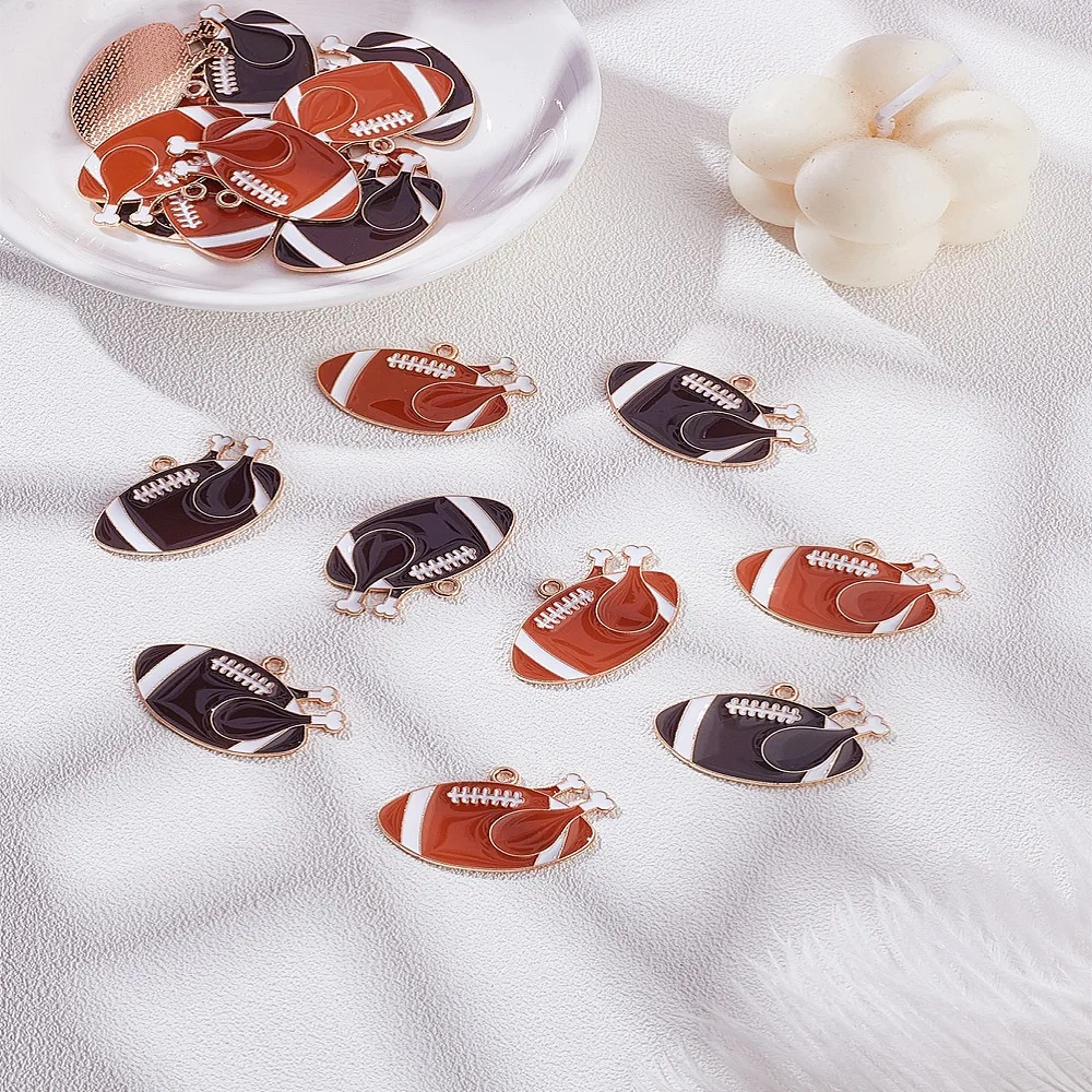 20Pcs 2 Colors Alloy Enamel Pendants Light Gold Cadmium Free Lead Free Rugby Charms Mixed Color 22x34x1.5mm Hole: 1.8mm
20Pcs 2 Colors Alloy Enamel Pendants Light Gold Cadmium Free Lead Free Rugby Charms Mixed Color 22x34x1.5mm Hole: 1.8mm