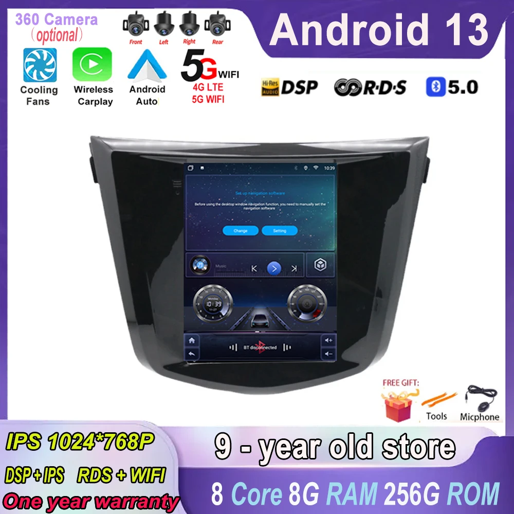 Car Radio for Nissan Qashqai 2 J11 X-Trail 3 T32 2013-2017 Stereo Vertical 9.7" Touch Screen GPS Navigation Multimedia Player
Car Radio for Nissan Qashqai 2 J11 X-Trail 3 T32 2013-2017 Stereo Vertical 9.7" Touch Screen GPS Navigation Multimedia Player