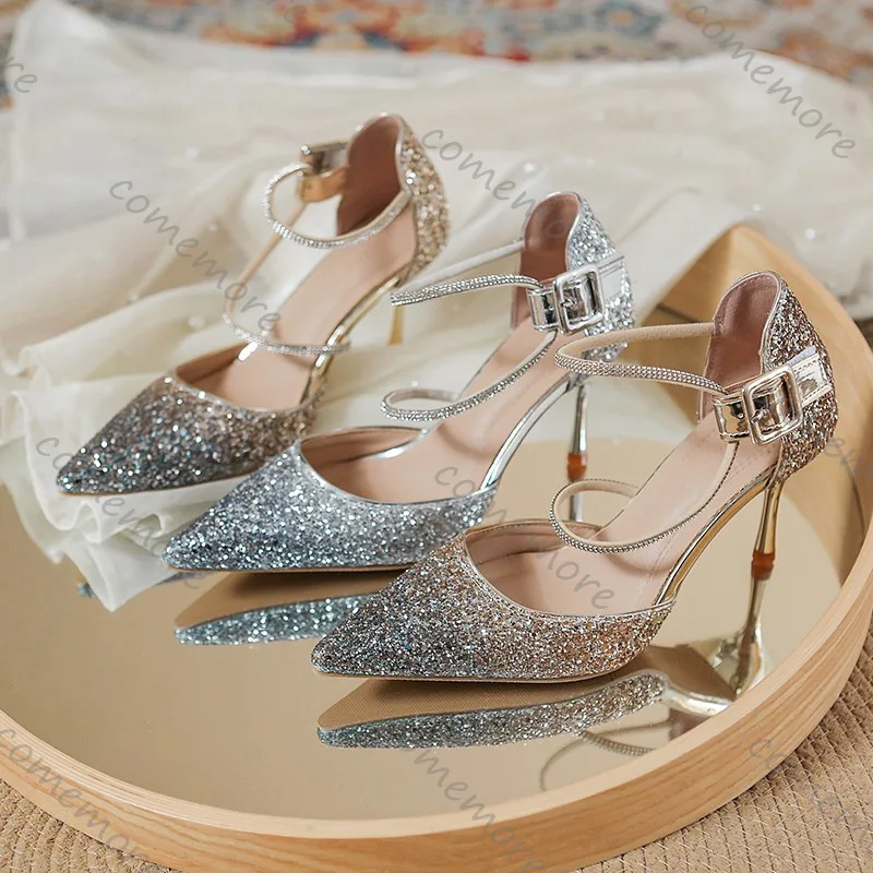 Comemore, женская обувь на высоком каблуке с градиентными цветами и блестками, темпераментные свадебные банкетные туфли-лодочки с кристаллами, пикантные женские туфли на шпильке 
Comemore, женская обувь на высоком каблуке с градиентными цветами и блестками, темпераментные свадебные банкетные туфли-лодочки с кристаллами, пикантные женские туфли на шпильке