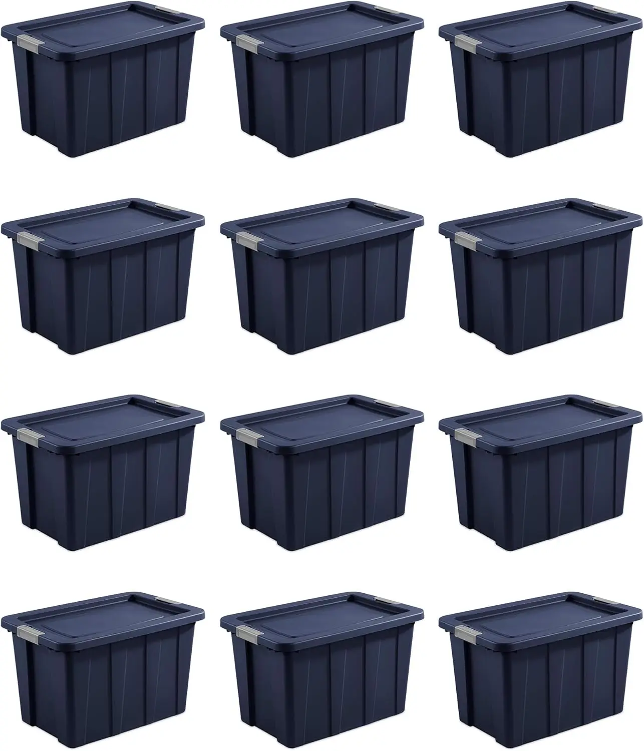 12 Pack Storage Bins with Lids Heavy Duty Totes Tuff1 30 Gallon Dark Indigo
12 Pack Storage Bins with Lids Heavy Duty Totes Tuff1 30 Gallon Dark Indigo