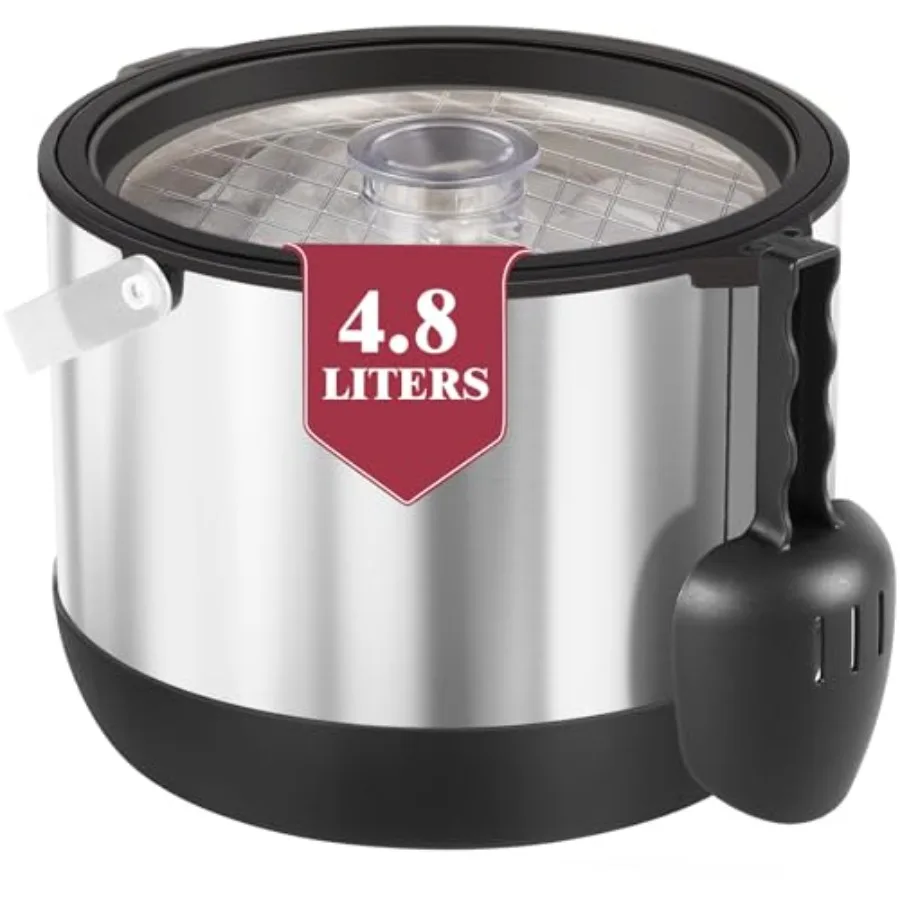 5QT/4.8L Insulated Ice Bucket for Parties, Large Capacity Double-Wall Beverage Bucket with Scoop and Lid for Champagne, Wine, C
5QT/4.8L Insulated Ice Bucket for Parties, Large Capacity Double-Wall Beverage Bucket with Scoop and Lid for Champagne, Wine, C