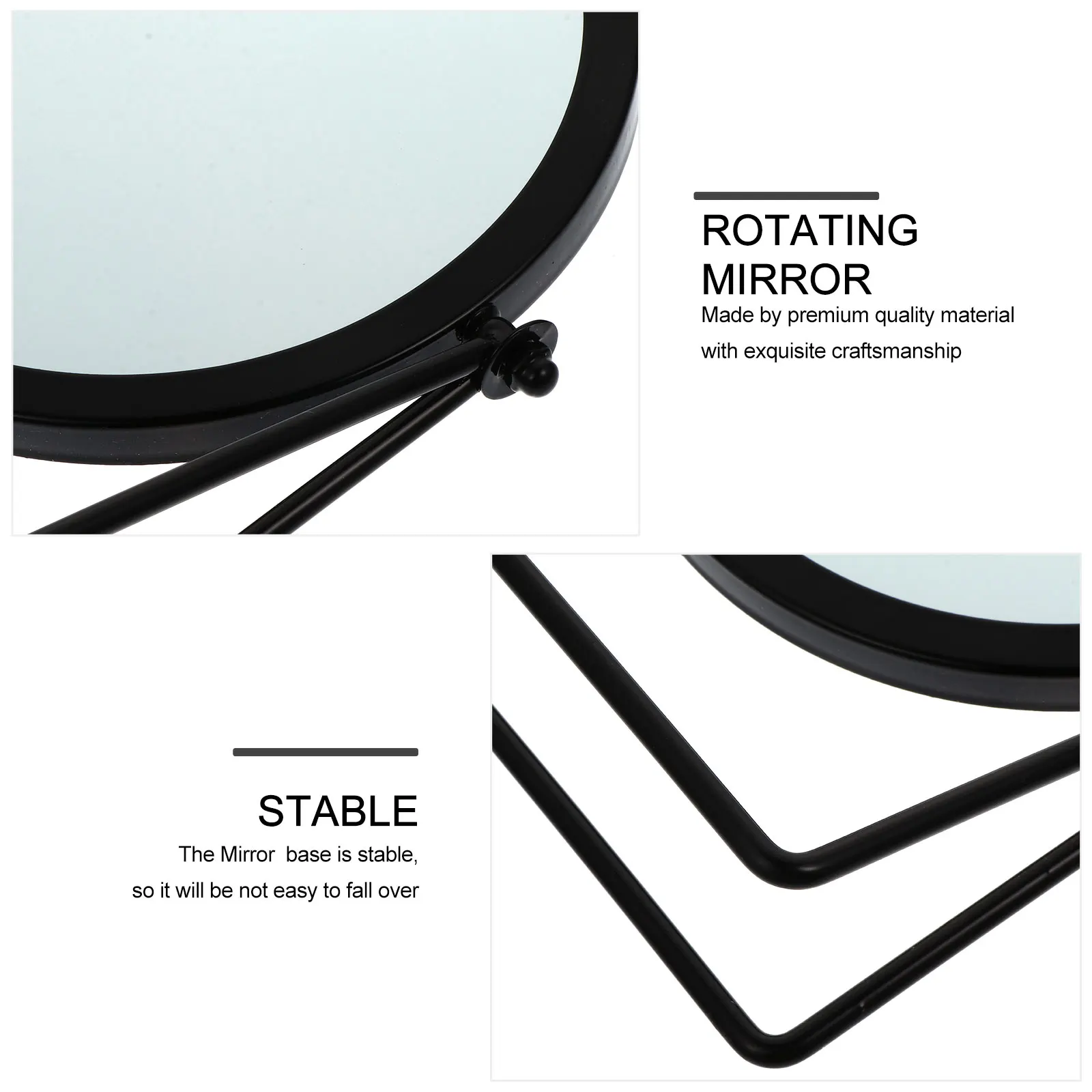 Rotating Makeup Metal Mirror Desktop Vanity Mirror High-Definition Clear Reflecting Surface Lightweight Durable
Rotating Makeup Metal Mirror Desktop Vanity Mirror High-Definition Clear Reflecting Surface Lightweight Durable