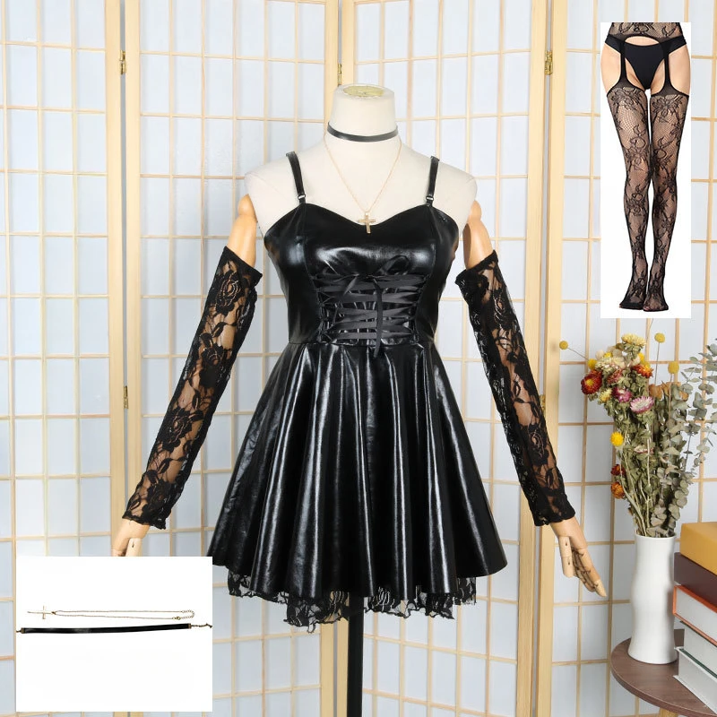 Death Cos Note Misa Amane Cosplay Costume with Cross Necklace Gothic Lolita Outfits for Anime Conventions and Halloween Events
Death Cos Note Misa Amane Cosplay Costume with Cross Necklace Gothic Lolita Outfits for Anime Conventions and Halloween Events