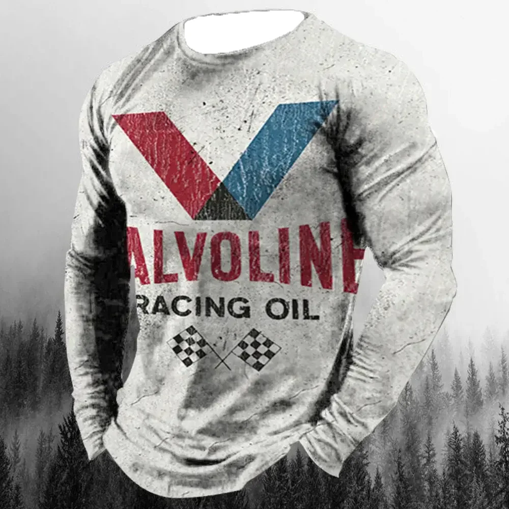 Мужская футболка в стиле ретро, хлопковый топ с длинными рукавами, футболка с узором, мужская мотоциклетная футболка с 3D принтом, удобная и дышащая футболка
Мужская футболка в стиле ретро, хлопковый топ с длинными рукавами, футболка с узором, мужская мотоциклетная футболка с 3D принтом, удобная и дышащая футболка