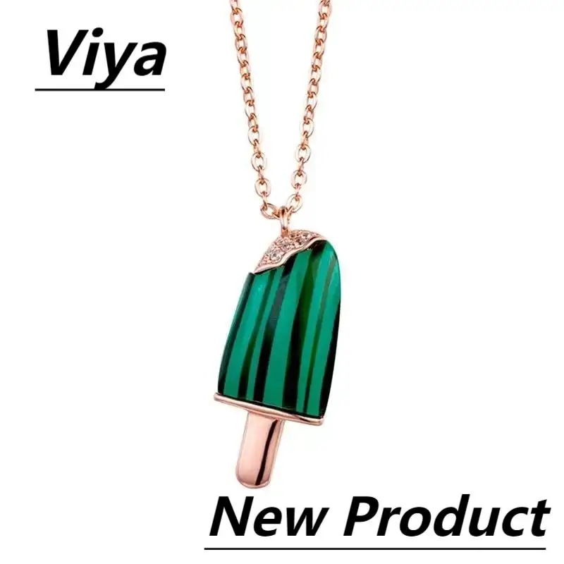 New Models Cute ice Cream Shape Titanium Steel Necklace For Woman Temperament Cute Light Luxur High Quality Gifts For Festivals
New Models Cute ice Cream Shape Titanium Steel Necklace For Woman Temperament Cute Light Luxur High Quality Gifts For Festivals