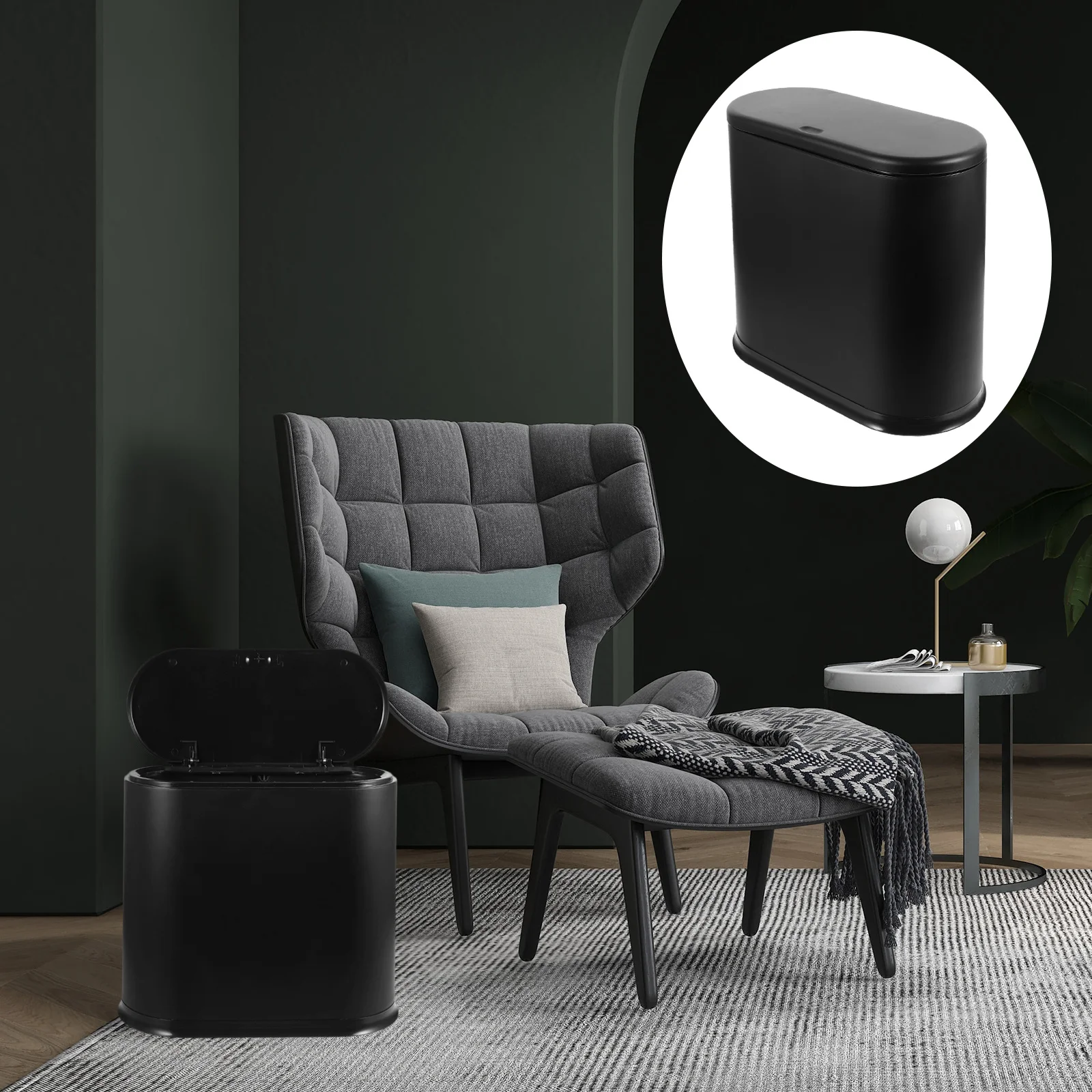 Bathroom Trash Can Small Slim Press Lid Plastic Garbage Bin Narrow Office Kitchen Waste Basket Trash Can with Lid
Bathroom Trash Can Small Slim Press Lid Plastic Garbage Bin Narrow Office Kitchen Waste Basket Trash Can with Lid