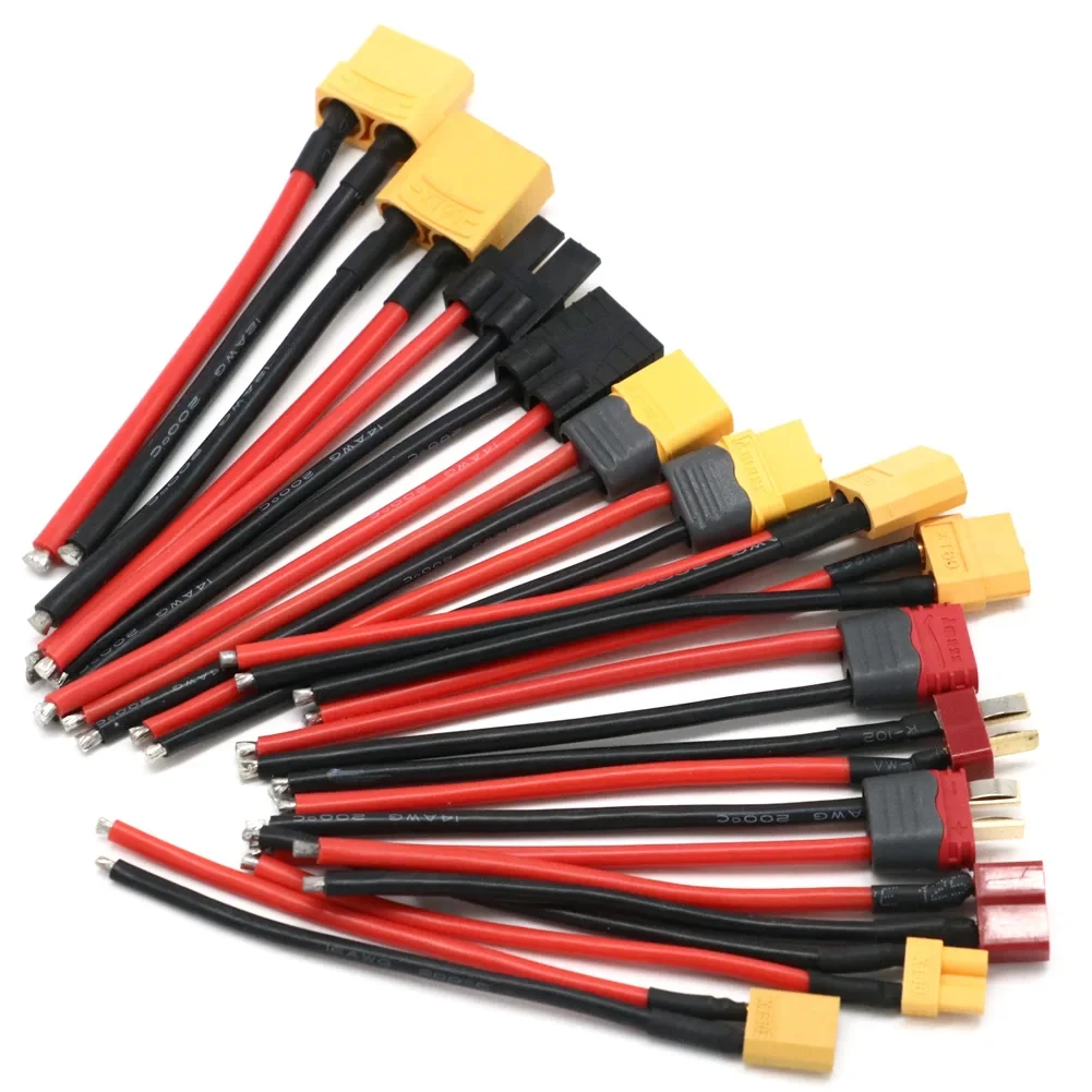 XT60 XT30 T XT90 MPX plug Connector Male / Female Connector plug with 14 /18AWG Silicone Wire 100mm for RC Battery Cable
XT60 XT30 T XT90 MPX plug Connector Male / Female Connector plug with 14 /18AWG Silicone Wire 100mm for RC Battery Cable