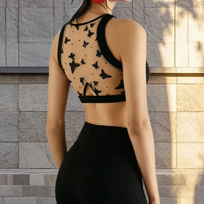 2026 New 2026 Deep V Hollow Mesh Butterfly Back Sports Bra Yoga Outfit Set Breathable Stretchy Fitness Top with Matching Pants
2026 New 2026 Deep V Hollow Mesh Butterfly Back Sports Bra Yoga Outfit Set Breathable Stretchy Fitness Top with Matching Pants