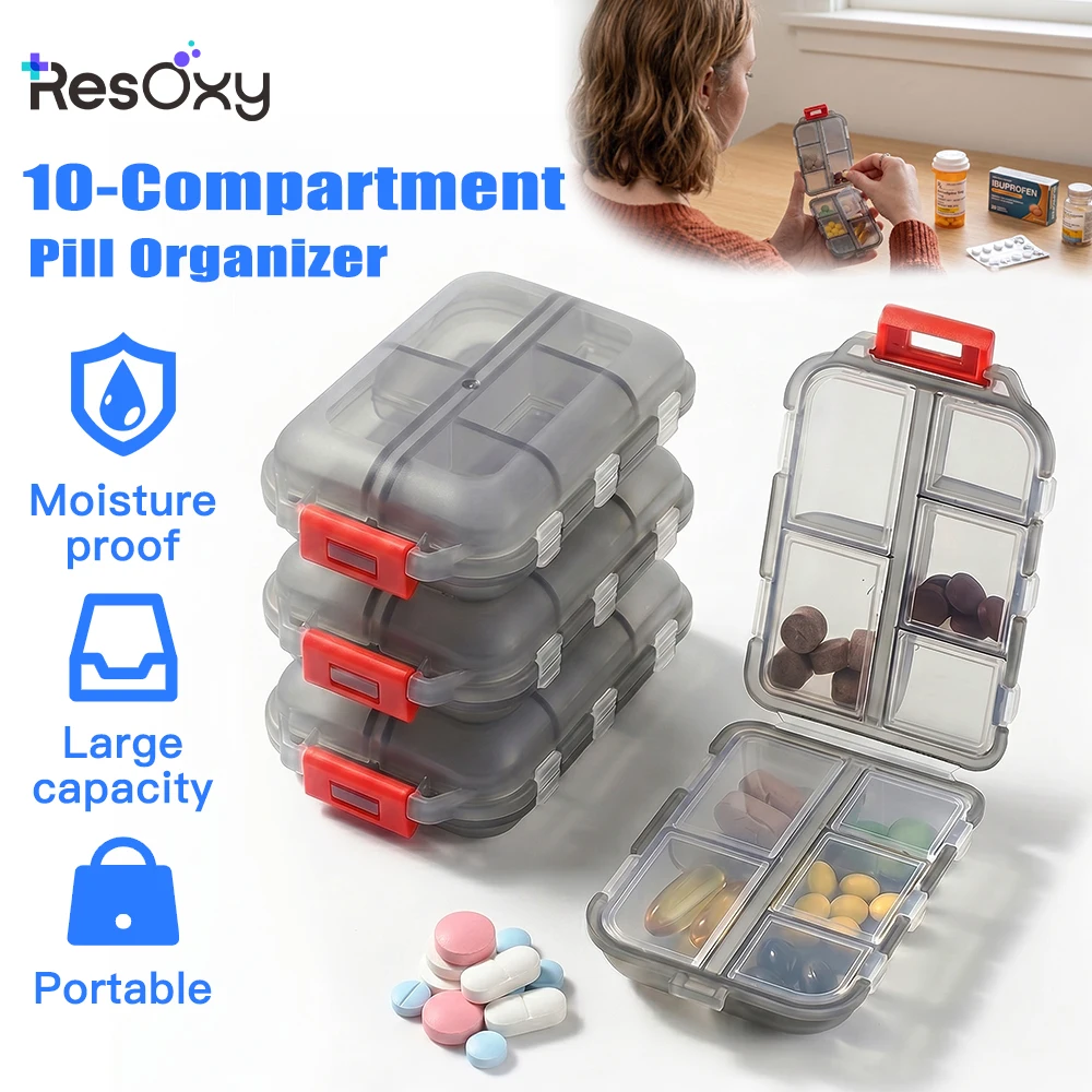 10 Compartments Pill Organizer Pocket Portable Travel Pill Storage Box Case Daily Pill Container or Purse Fish Oil Medicine
10 Compartments Pill Organizer Pocket Portable Travel Pill Storage Box Case Daily Pill Container or Purse Fish Oil Medicine