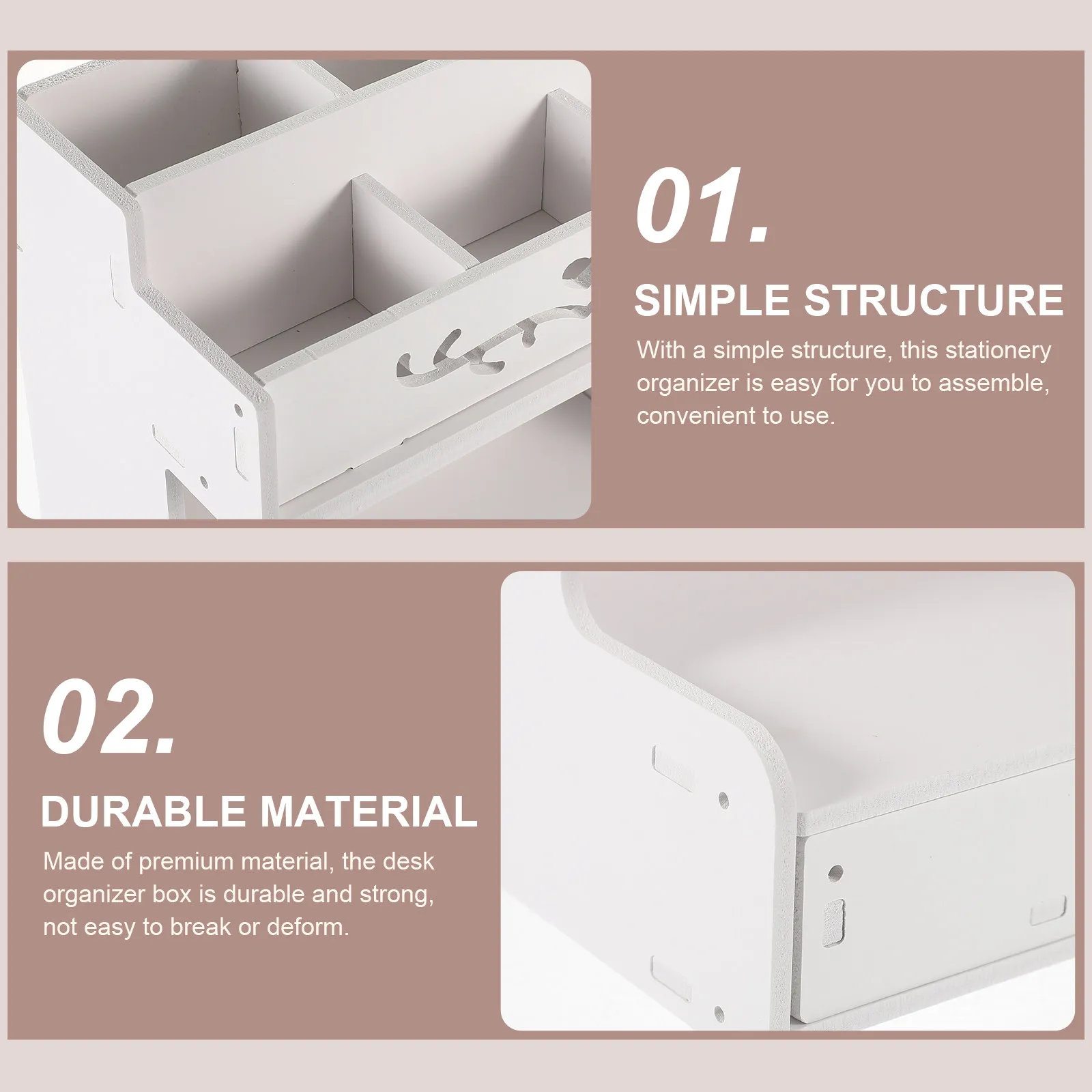 Modern Simple Desk Organizer Box with Versatile Compartments for Pens Markers Scissors Paperclips Desktop Stationery Storage
Modern Simple Desk Organizer Box with Versatile Compartments for Pens Markers Scissors Paperclips Desktop Stationery Storage