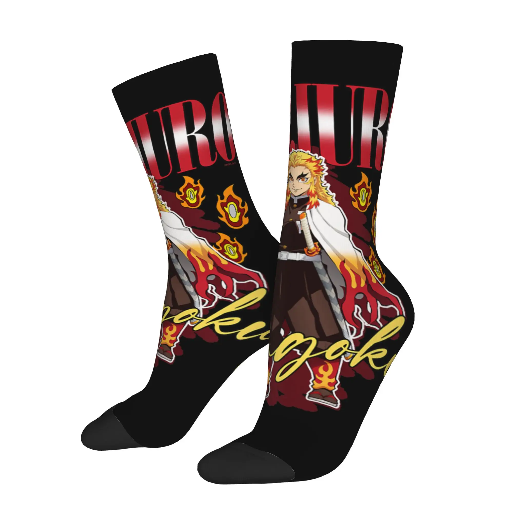 Bandai sports socks Demon Slayer Kimetsu no Yaiba Rengoku Flame Hashira Retro Street Style Novelty Seamless Crew Crazy Sock
Bandai sports socks Demon Slayer Kimetsu no Yaiba Rengoku Flame Hashira Retro Street Style Novelty Seamless Crew Crazy Sock