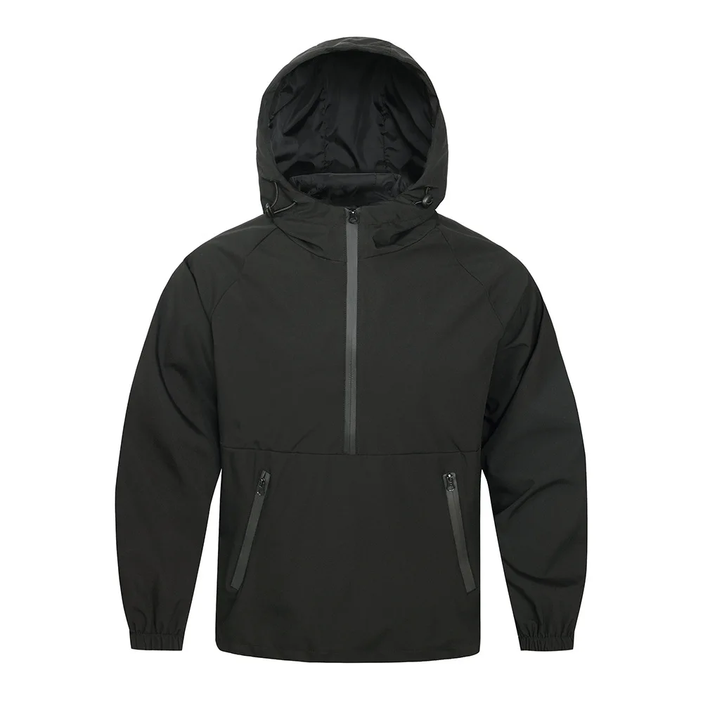 Men's Lightweight Half Zip Hooded Wind-Resistant Jacket Zippered Pockets Casual Outdoor Pullover Anorak Style Hiking Camping
Men's Lightweight Half Zip Hooded Wind-Resistant Jacket Zippered Pockets Casual Outdoor Pullover Anorak Style Hiking Camping