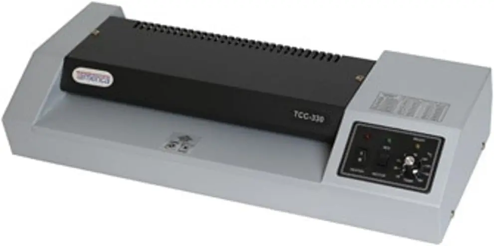 TCC330 Professional Laminator, 120V/60Hz, 13" Max. Laminating Width, Up to 26"/min Speed, 10 mil Max Pouch Gauge, Warm-Up Time 3.5-4.5 min, Reverse/Anti-Jam Mechanism, Silicon Roller
TCC330 Professional Laminator, 120V/60Hz, 13" Max. Laminating Width, Up to 26"/min Speed, 10 mil Max Pouch Gauge, Warm-Up Time 3.5-4.5 min, Reverse/Anti-Jam Mechanism, Silicon Roller