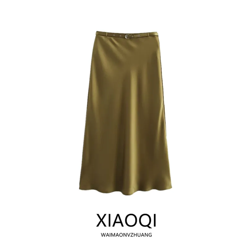 Spring 2025 New Arrival Women's Midi Skirt with Belt Quali Ele Faionable f-length A-Line Skirt Versatile Long Skirt
Spring 2025 New Arrival Women's Midi Skirt with Belt Quali Ele Faionable f-length A-Line Skirt Versatile Long Skirt