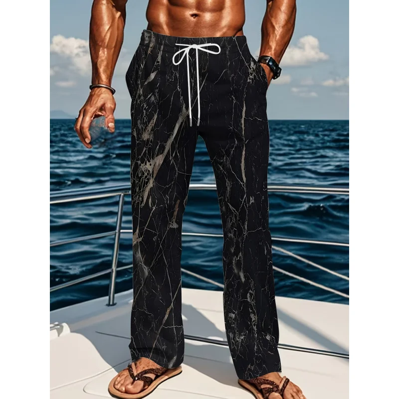 Men'S Summer Fashion Casual Pants Lightweight Comfortable Solid Color With Stylish Print Drawstring For Sports And Casual Wear
Men'S Summer Fashion Casual Pants Lightweight Comfortable Solid Color With Stylish Print Drawstring For Sports And Casual Wear