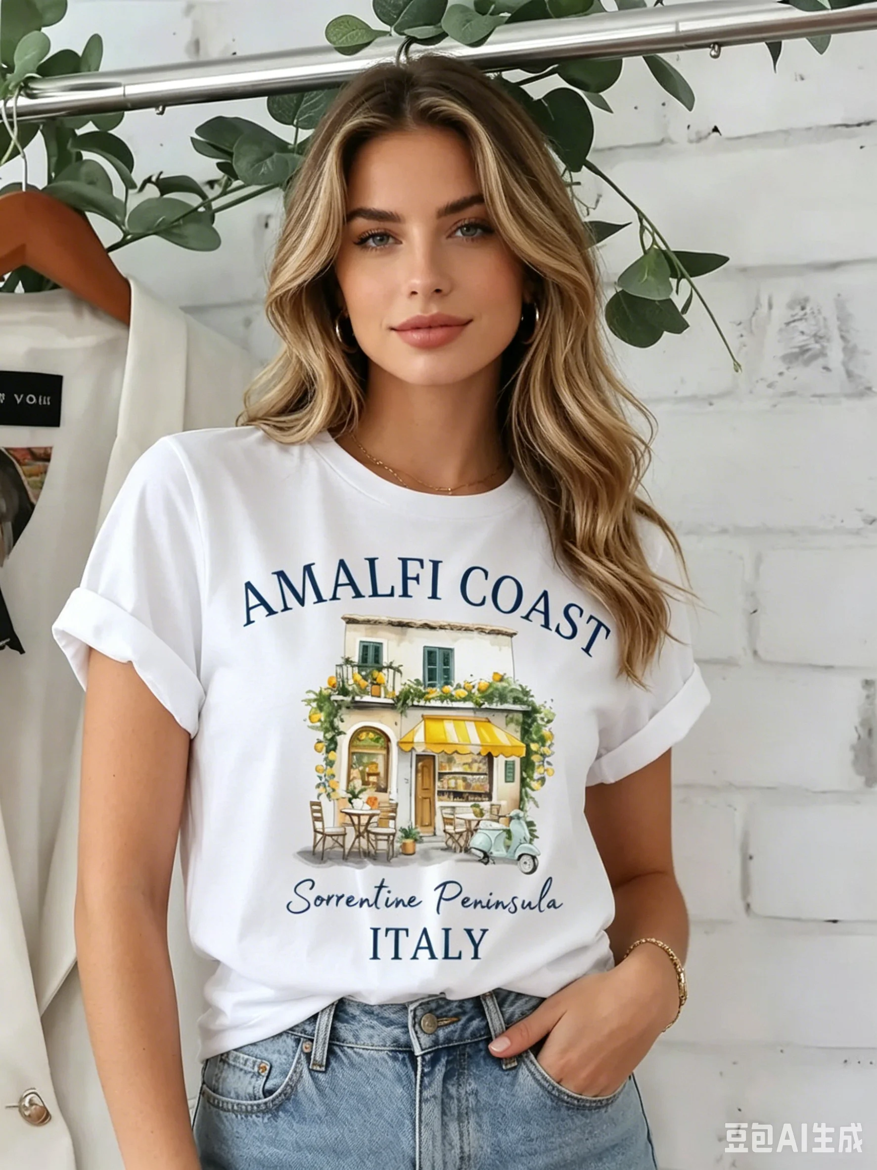 European and American round neck short sleeve American lemon pattern printed T-shirt women's shirt spring and summer polyester
European and American round neck short sleeve American lemon pattern printed T-shirt women's shirt spring and summer polyester