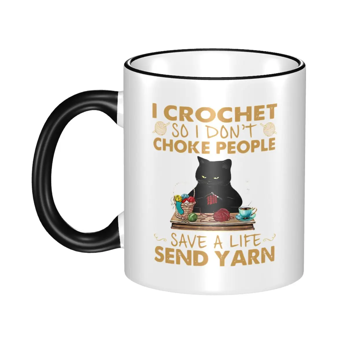 BLACK CAT I CROCHET SO I DON'T CHOKE PEOPLE Coffee Mugs Kawaii Funny Cat Meme Cup For Office
BLACK CAT I CROCHET SO I DON'T CHOKE PEOPLE Coffee Mugs Kawaii Funny Cat Meme Cup For Office