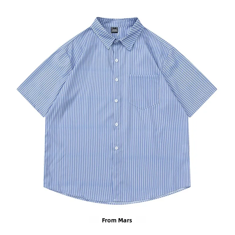 Style Casual Loose Short Sleeve Striped Shirt Unisex High Street Fashion Sun Protection Clothing Adult Unisex Wear
Style Casual Loose Short Sleeve Striped Shirt Unisex High Street Fashion Sun Protection Clothing Adult Unisex Wear