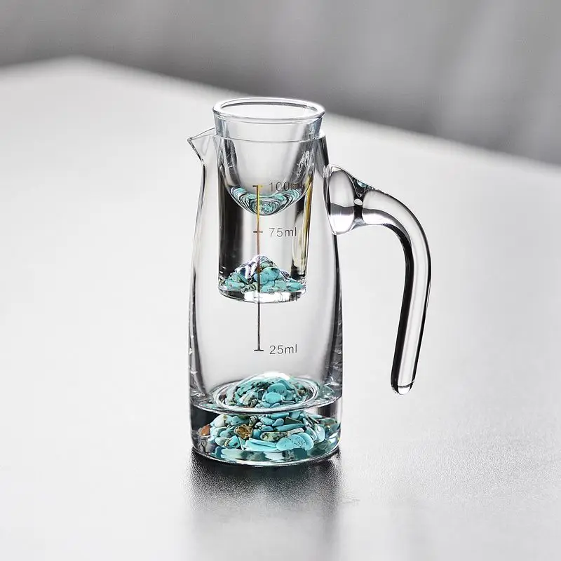 Ice Blue Mountain Chinese Baijiu Cup 1 Set Glass 1 Pot 100ml 1 Goblet Wine Glasses 15ml Transparent Wine Dispenser Scale
Ice Blue Mountain Chinese Baijiu Cup 1 Set Glass 1 Pot 100ml 1 Goblet Wine Glasses 15ml Transparent Wine Dispenser Scale