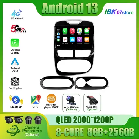 Android Auto For RENAULT Clio 4 BH98 KH98 2012-2016 Wireless  Carplay 2 Din Car Radio Multimedia Touch Stereo Screen