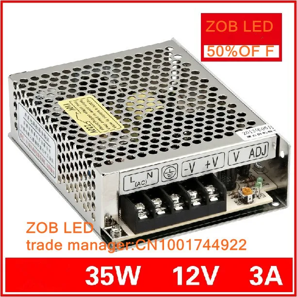35 Вт/40 Вт, 3,5 А, S40W-12V-3A, светодиодный импульсный источник питания, вход 85-265 AC, выход 12 В, в наличии.
35 Вт/40 Вт, 3,5 А, S40W-12V-3A, светодиодный импульсный источник питания, вход 85-265 AC, выход 12 В, в наличии.