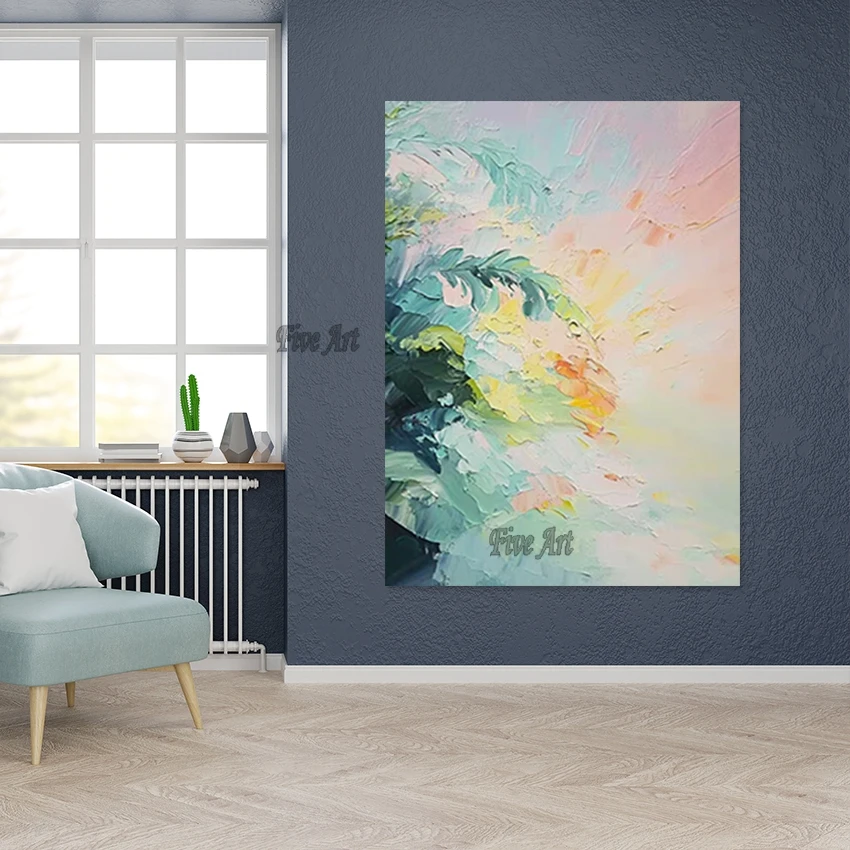 Ручная роспись современного искусства, простая мастихин, абстрактная картина маслом на холсте, без рамы, настенная картина для спальни, домашний декор
Ручная роспись современного искусства, простая мастихин, абстрактная картина маслом на холсте, без рамы, настенная картина для спальни, домашний декор