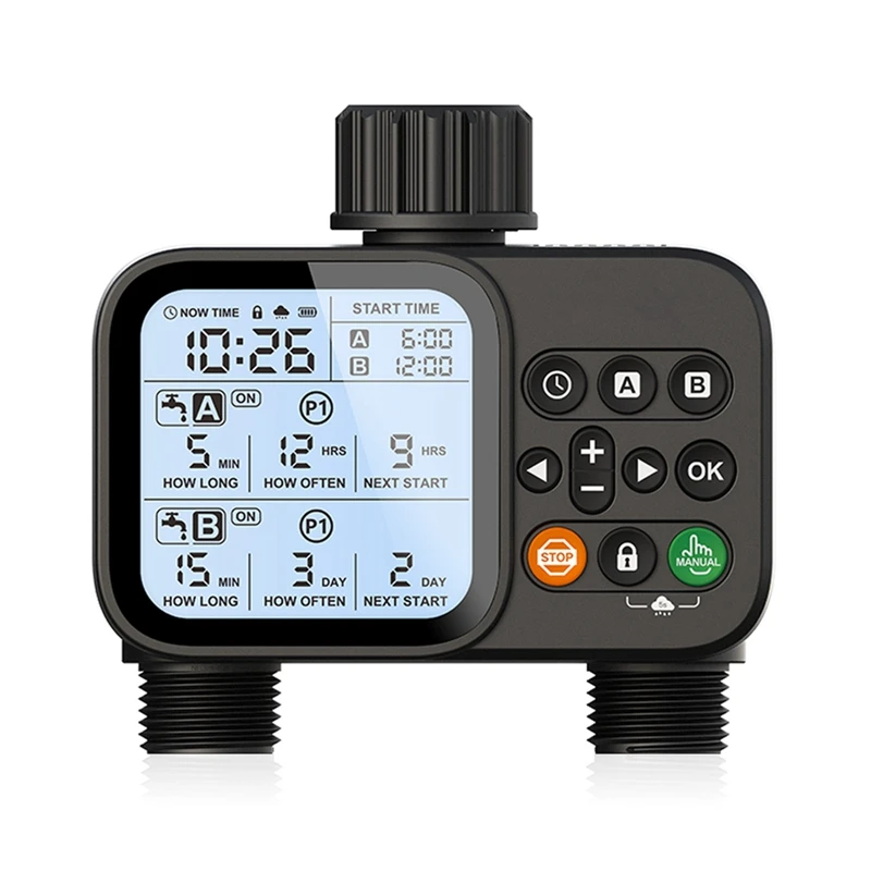 ABUP-Household Solar Irrigation Timer LCD Automatic Irrigation System Outdoor Smart Garden Watering Tool Adjustable Program
ABUP-Household Solar Irrigation Timer LCD Automatic Irrigation System Outdoor Smart Garden Watering Tool Adjustable Program