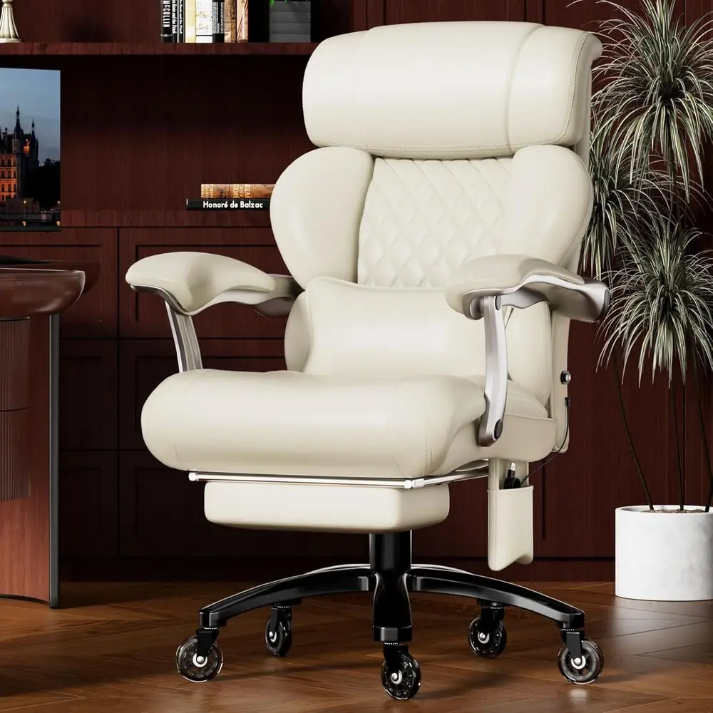 Heavy-Duty 700lbs Office Chair with Sleep Aid, Heating, Metal Base, Silent Wheels, Cream Cushion
Heavy-Duty 700lbs Office Chair with Sleep Aid, Heating, Metal Base, Silent Wheels, Cream Cushion