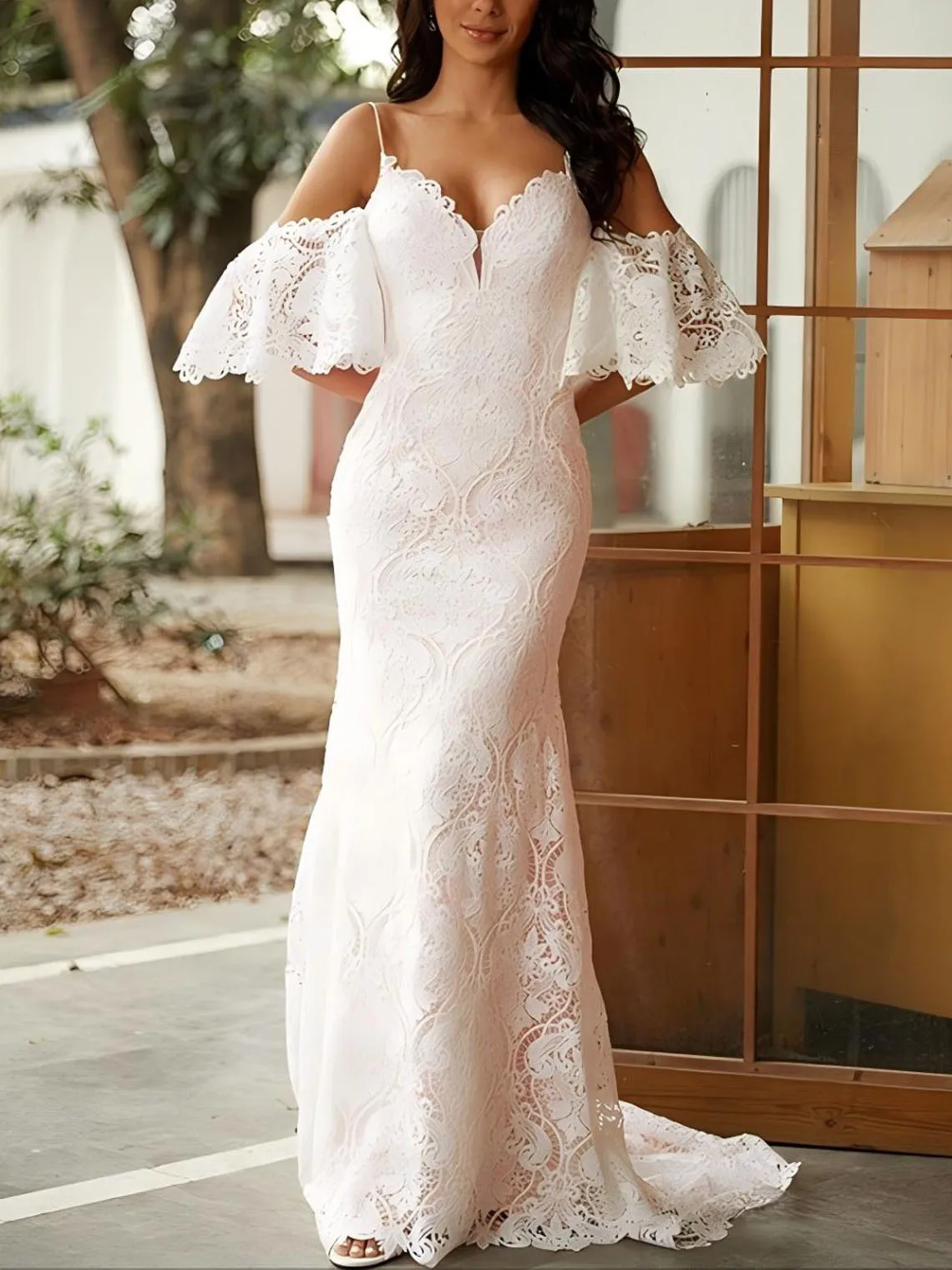 Элегантное свадебное платье русалки с кружевными бретельками и короткими рукавами, аппликациями и скользящим шлейфом, церковное свадебное платье 2025 года, бесплатно по индивидуальному заказу
Элегантное свадебное платье русалки с кружевными бретельками и короткими рукавами, аппликациями и скользящим шлейфом, церковное свадебное платье 2025 года, бесплатно по индивидуальному заказу