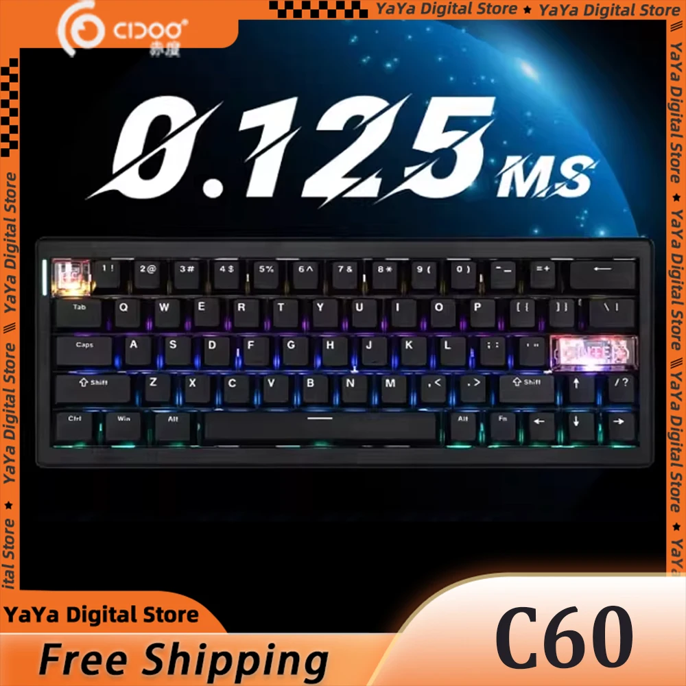 Проводной магнитный переключатель CIDOO C60, 8K, механическая игровая клавиатура, 63 клавиши, 0,125 мс, 0,01 мм RT, прокладка с задержкой отключения звука, структура, горячая замена, подарок
Проводной магнитный переключатель CIDOO C60, 8K, механическая игровая клавиатура, 63 клавиши, 0,125 мс, 0,01 мм RT, прокладка с задержкой отключения звука, структура, горячая замена, подарок