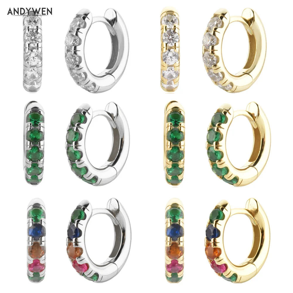 ANDYWEN 925 Sterling Silver Gold 8.5mm Three Color Piercing Huggies Thick Luxury Jewelry Clips Round Crystal Fine Jewelry
ANDYWEN 925 Sterling Silver Gold 8.5mm Three Color Piercing Huggies Thick Luxury Jewelry Clips Round Crystal Fine Jewelry