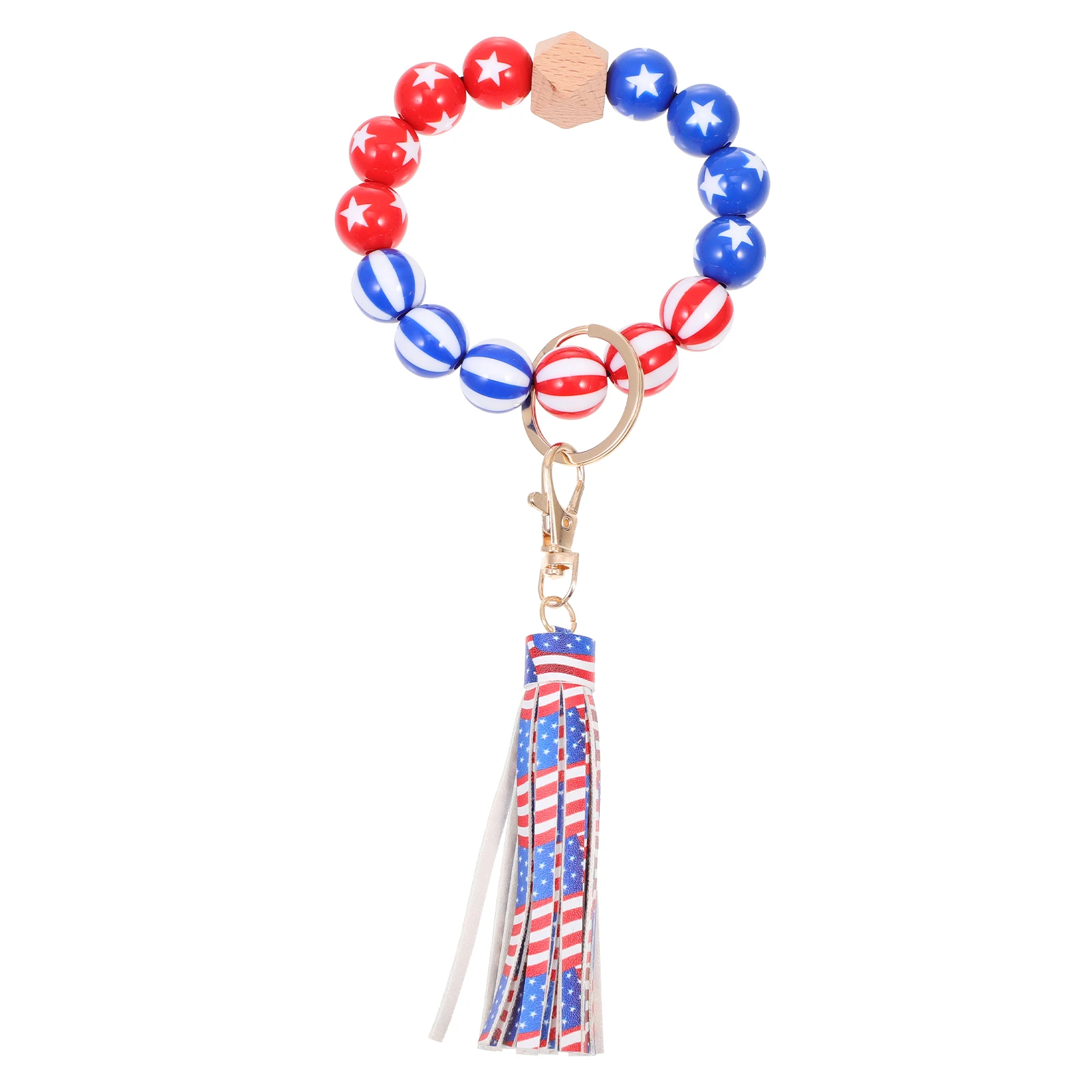 Wooden Beads Rings Independence Day Beaded Key Pendant Bracelet Chains Wristlet Gifts Durable Comfortable Flexible Wooden Beaded
Wooden Beads Rings Independence Day Beaded Key Pendant Bracelet Chains Wristlet Gifts Durable Comfortable Flexible Wooden Beaded