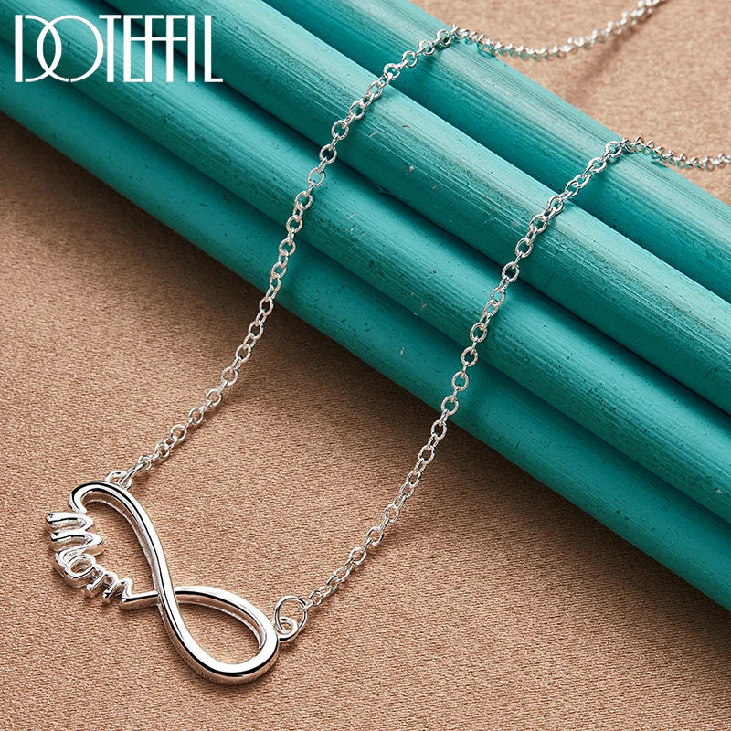 DOTEFFIL 925 Sterling Silver MOM Pendant Necklace 18 Inch Chain For Women Fashion Wedding Engagement Charm Jewelry
DOTEFFIL 925 Sterling Silver MOM Pendant Necklace 18 Inch Chain For Women Fashion Wedding Engagement Charm Jewelry