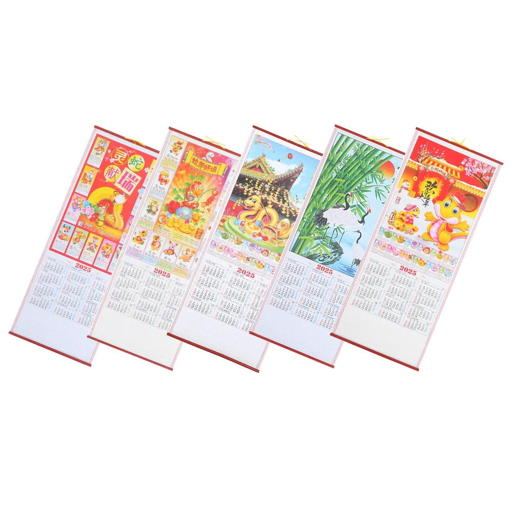 5 Pcs Year of The Snake Hanging Scroll Calendar Tradition Chinese Lunar 2025 New Wall Date Clear Printed Zodiac Office
5 Pcs Year of The Snake Hanging Scroll Calendar Tradition Chinese Lunar 2025 New Wall Date Clear Printed Zodiac Office