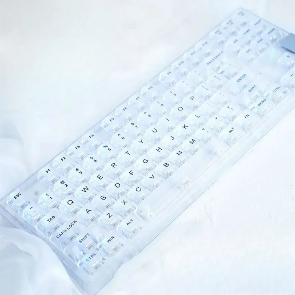 GEFENSI Transparent Ice Dawn Keycap For Mechanical Keyboard, PC, Transparent, 60, 84, 98, 108, PC, 132 Keys
GEFENSI Transparent Ice Dawn Keycap For Mechanical Keyboard, PC, Transparent, 60, 84, 98, 108, PC, 132 Keys