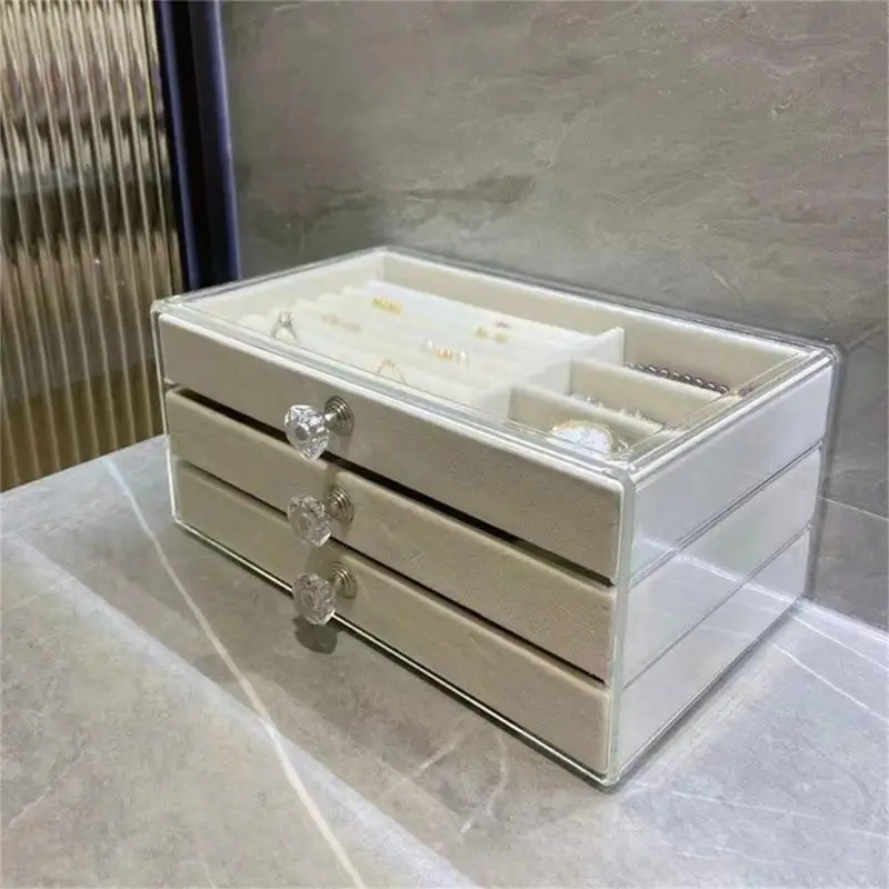 Jewelry Display Case Necklace Storage Box with Soft Velvets Lining and Glass Top
Jewelry Display Case Necklace Storage Box with Soft Velvets Lining and Glass Top