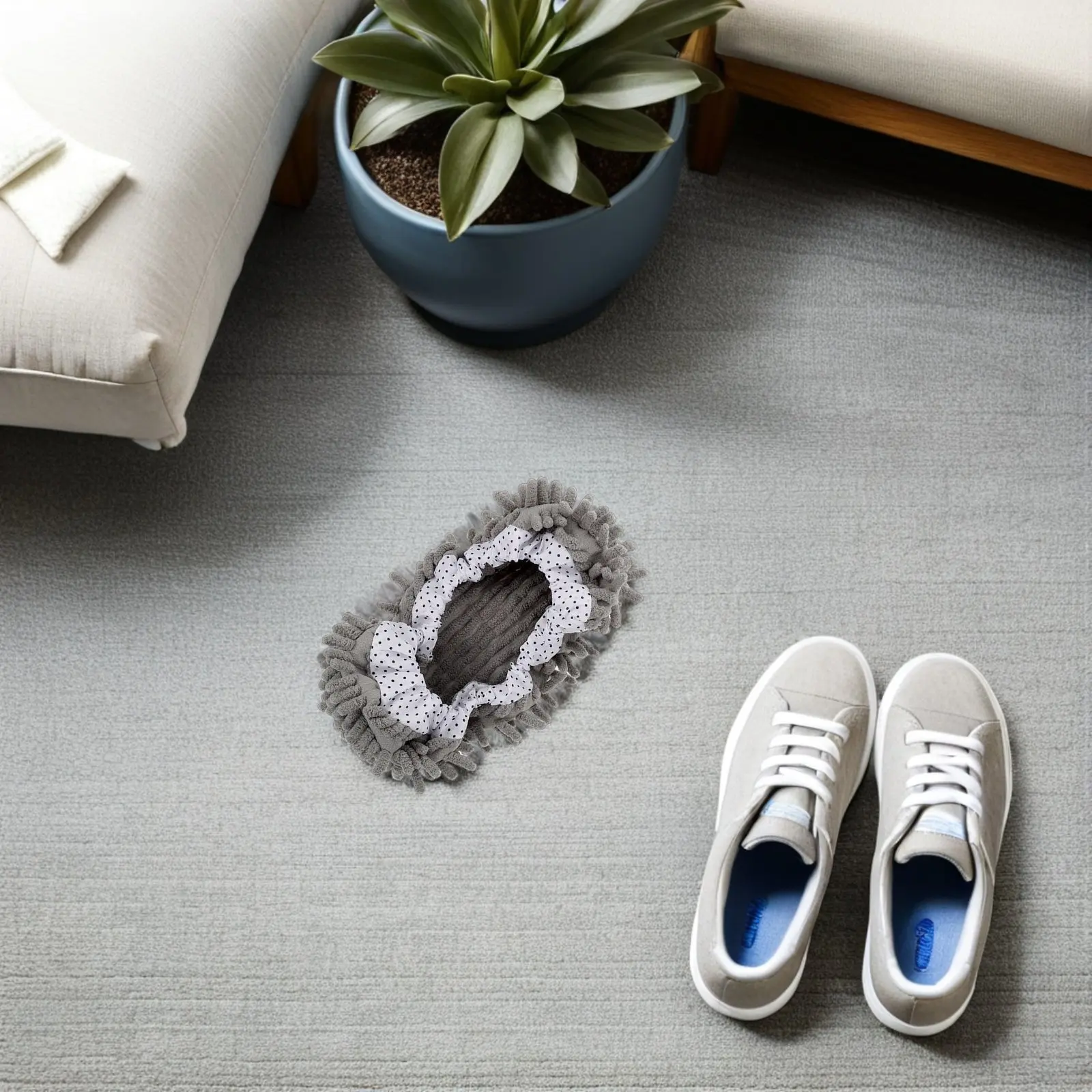 Набор из 8 штук: тапочки-швабры из синели и микрофибры для уборки пола, мягкие, моющиеся, многоразовые, для дома, для уборки пыли
Набор из 8 штук: тапочки-швабры из синели и микрофибры для уборки пола, мягкие, моющиеся, многоразовые, для дома, для уборки пыли