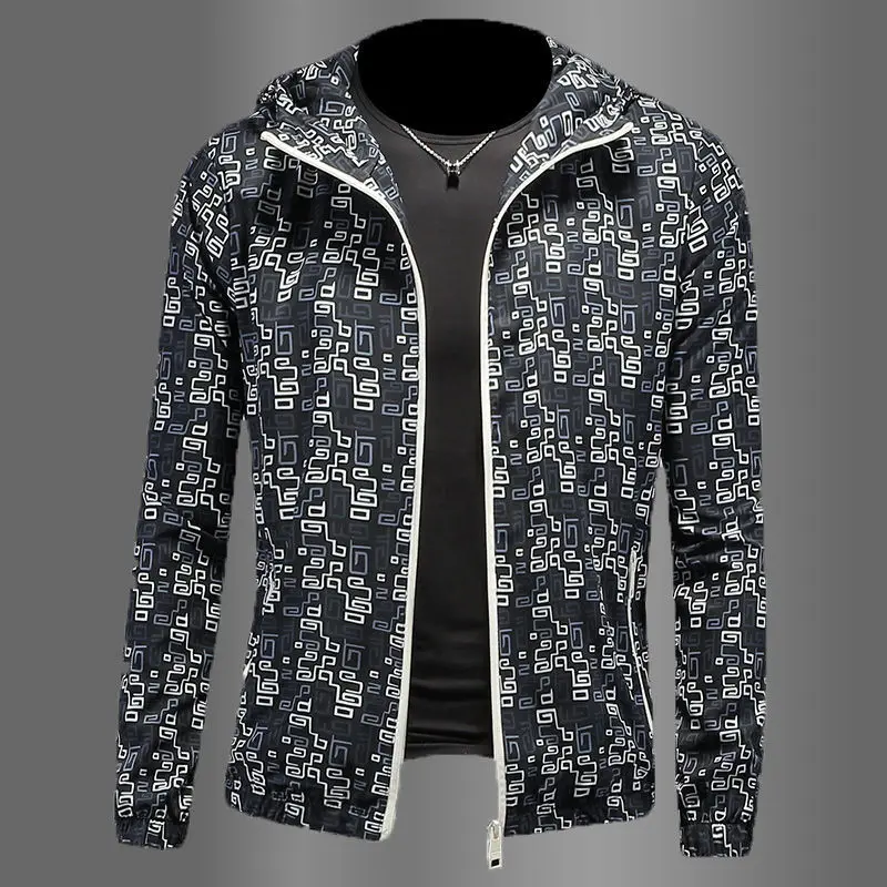 2024 New Men's Slim Fit Hooded Sunscreen Summer Jacket Foreign Style Printing Personality Tide High Street
2024 New Men's Slim Fit Hooded Sunscreen Summer Jacket Foreign Style Printing Personality Tide High Street