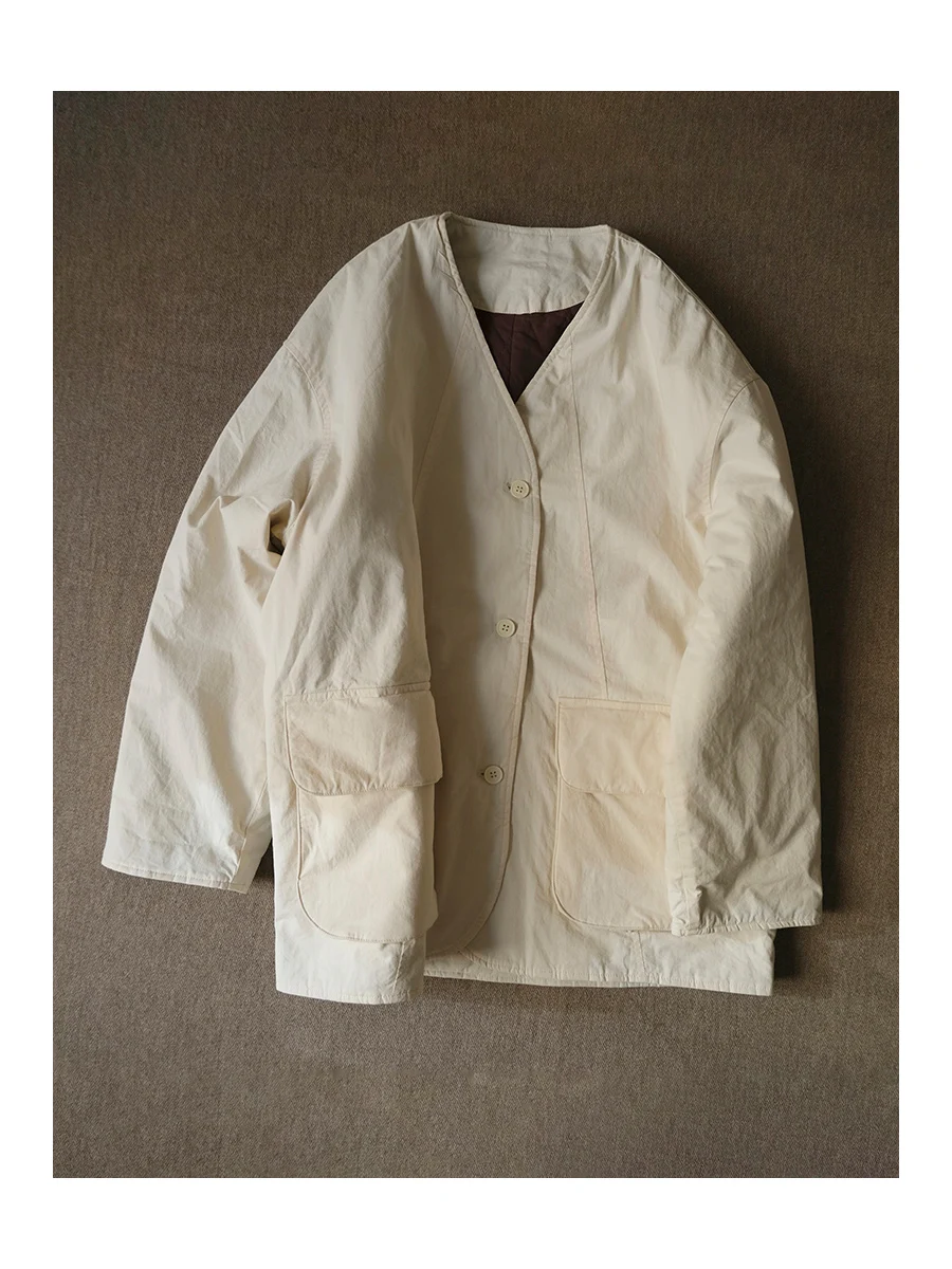 Loose Thiened Cotton Linen Jaet Lightweight Casual Cotton Coat V-ne Long Sve Winter Women's Faion Commute Wear
Loose Thiened Cotton Linen Jaet Lightweight Casual Cotton Coat V-ne Long Sve Winter Women's Faion Commute Wear