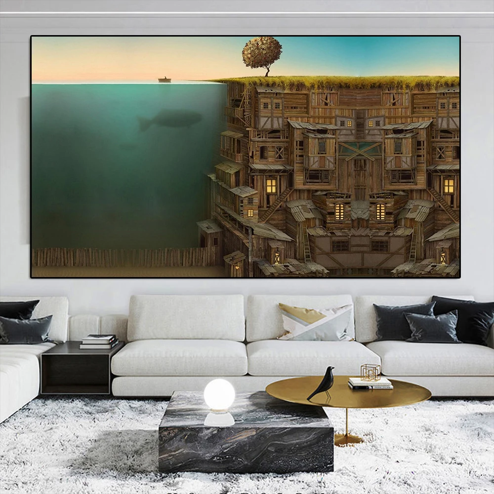 Retro Sea Abstractionism Canvas Painting Modern Village Poster And Print Nordic Style Wall Art Mural Living Room Home Decor Gift
Retro Sea Abstractionism Canvas Painting Modern Village Poster And Print Nordic Style Wall Art Mural Living Room Home Decor Gift