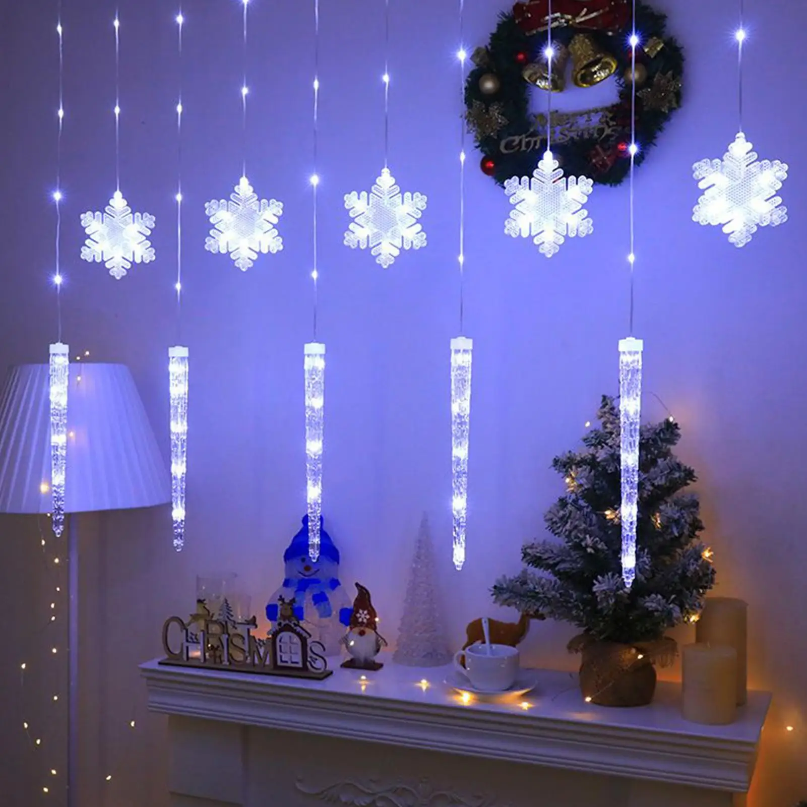 Гирлянда в виде снежинки, лампа для подбора льда, мигающая с дистанционным управлением, светодиодные фонари в виде снежинок, уличный светильник для двора, балкона, крыльца, дома в помещении
Гирлянда в виде снежинки, лампа для подбора льда, мигающая с дистанционным управлением, светодиодные фонари в виде снежинок, уличный светильник для двора, балкона, крыльца, дома в помещении